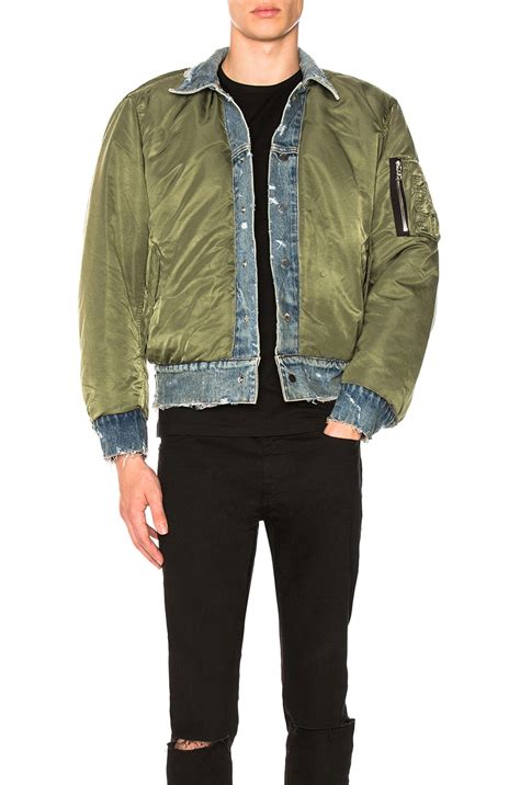 amiri reversible denim bomber jacket replica